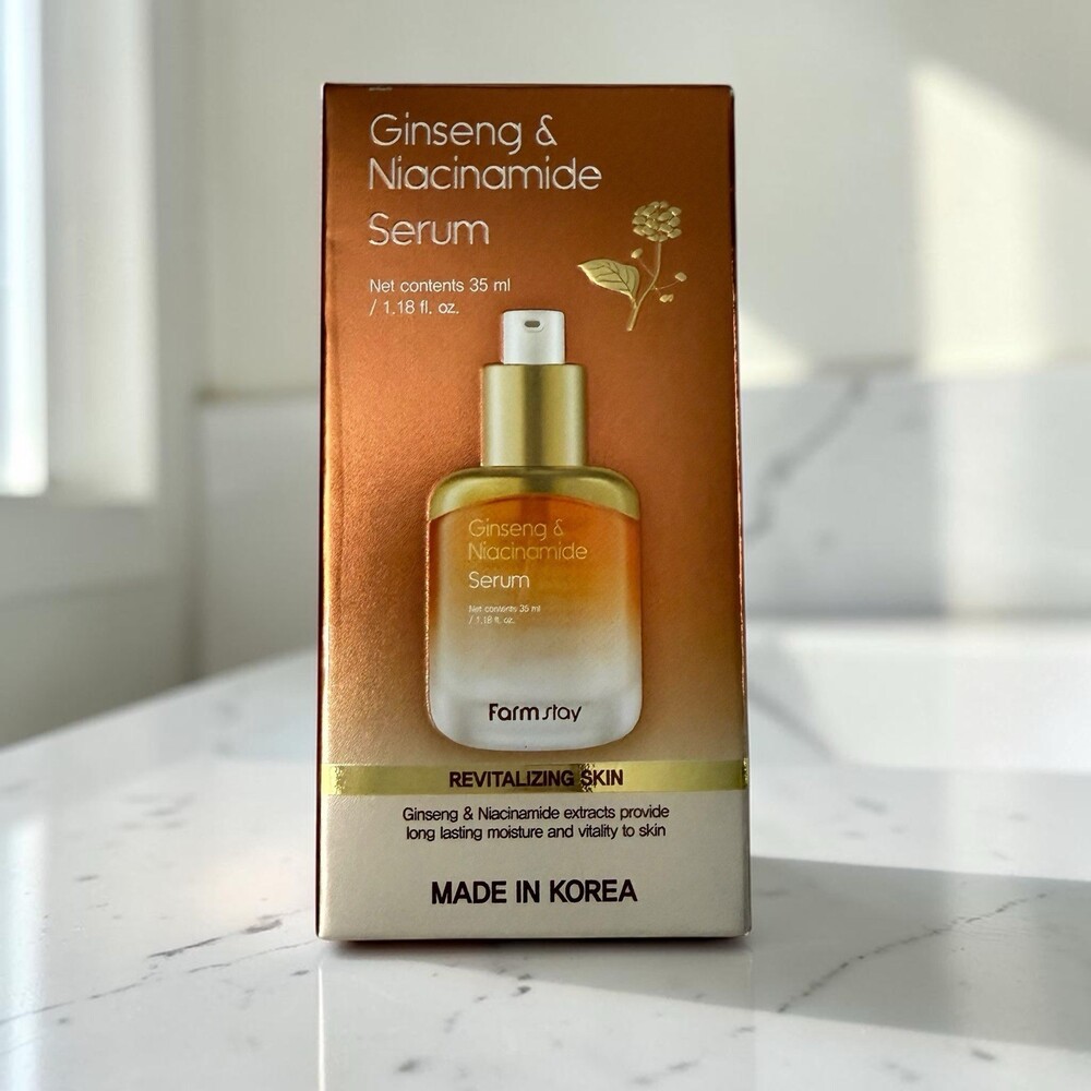Farm Stay Ginseng & Niacinamide Facial Serum Revitalize Skin 1.18oz EXP 08/06/28